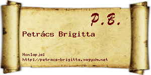 Petrács Brigitta névjegykártya