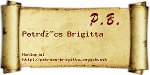 Petrács Brigitta névjegykártya