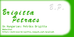 brigitta petracs business card